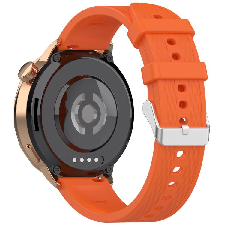 For OnePlus Watch 3 43mm Rhombic Texture Groove Silicone Watch Band(Orange) - free shipping - PMC TechLife - Order now!