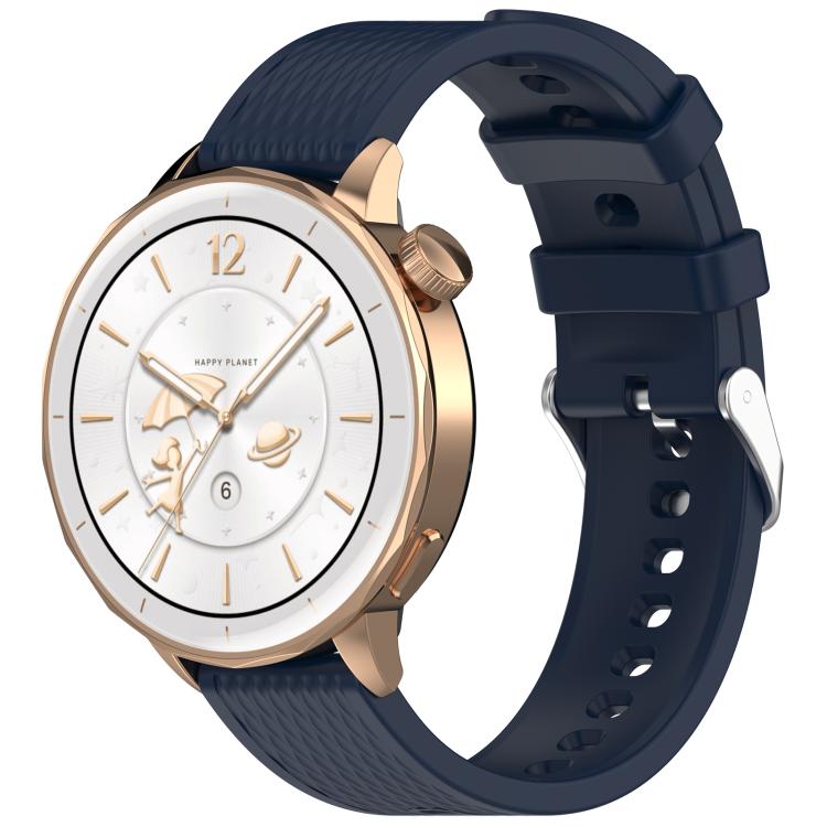 For OnePlus Watch 3 43mm Rhombic Texture Groove Silicone Watch Band(Ink Blue) - free shipping - PMC TechLife - Order now!