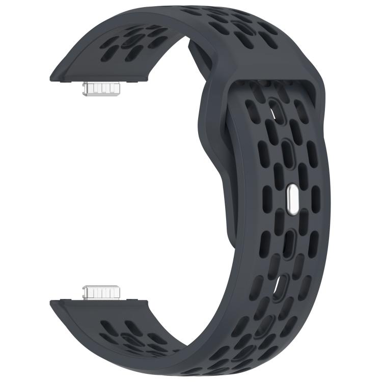 For Huawei Watch Fit4 / Fit4 Pro / Fit3 Mesh Silver Reverse Steel Buckle Silicone Watch Band(Gray) - free shipping - PMC TechLife - Order now!