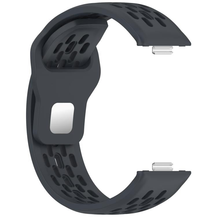 For Huawei Watch Fit4 / Fit4 Pro / Fit3 Mesh Silver Reverse Steel Buckle Silicone Watch Band(Gray) - free shipping - PMC TechLife - Order now!
