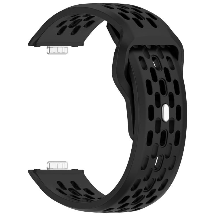 For Huawei Watch Fit4 / Fit4 Pro / Fit3 Mesh Silver Reverse Steel Buckle Silicone Watch Band(Black) - free shipping - PMC TechLife - Order now!
