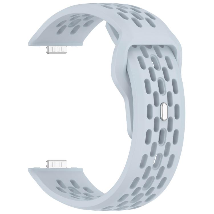 For Huawei Watch Fit4 / Fit4 Pro / Fit3 Mesh Silver Reverse Steel Buckle Silicone Watch Band(Light Blue) - free shipping - PMC TechLife - Order now!