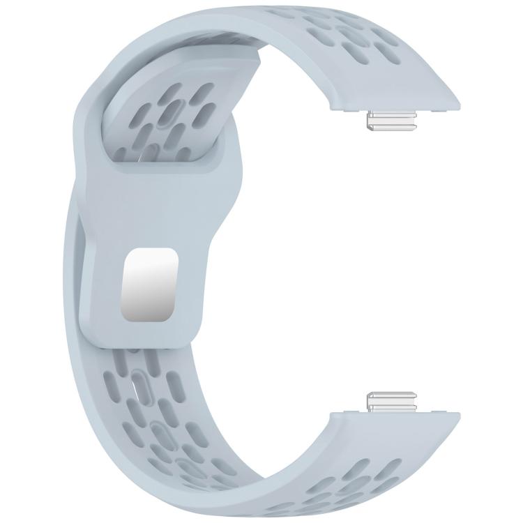 For Huawei Watch Fit4 / Fit4 Pro / Fit3 Mesh Silver Reverse Steel Buckle Silicone Watch Band(Light Blue) - free shipping - PMC TechLife - Order now!