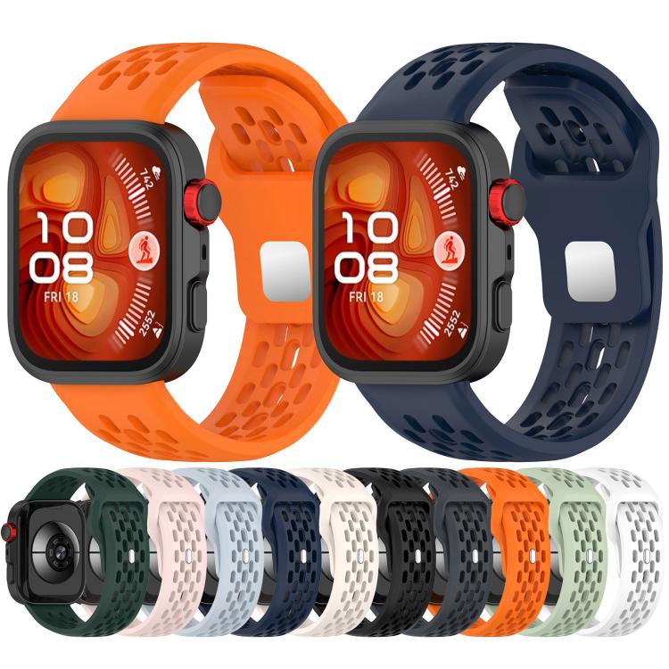For Huawei Watch Fit4 / Fit4 Pro / Fit3 Mesh Silver Reverse Steel Buckle Silicone Watch Band(Black) - free shipping - PMC TechLife - Order now!