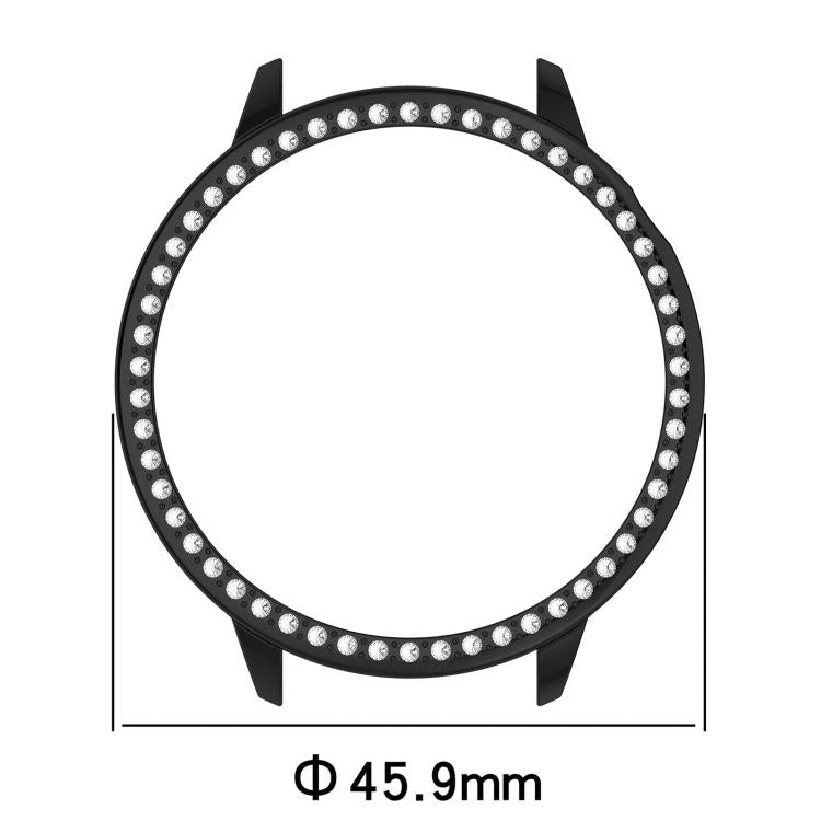 For OnePlus Watch 3 43mm Single Row Diamond Half Coverage Hollow PC Watch Protective Cover(Black) - free shipping - PMC TechLife - Order now!