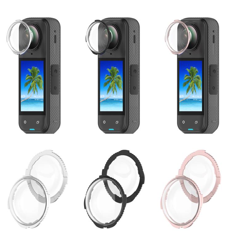 For Insta360 X4 Rotating Optical Tempered Glass Lens Guard Protective Cover(Pink) - free shipping - PMC TechLife - Order now!
