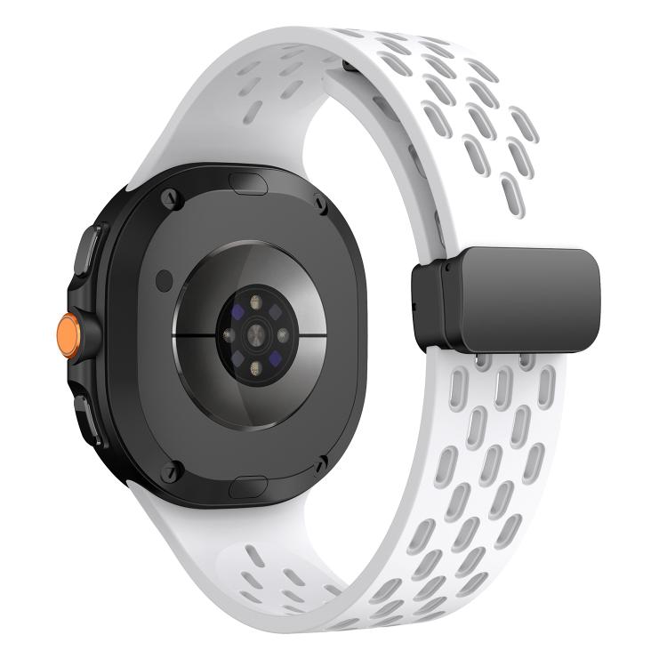 For Samsung Galaxy Watch8 / Watch8 Classic Mesh Magnetic Silicone Watch Band(White) - free shipping - PMC TechLife - Order now!