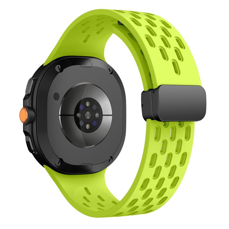For Samsung Galaxy Watch8 / Watch8 Classic Mesh Magnetic Silicone Watch Band(Fluorescent Green) - free shipping - PMC TechLife - Order now!