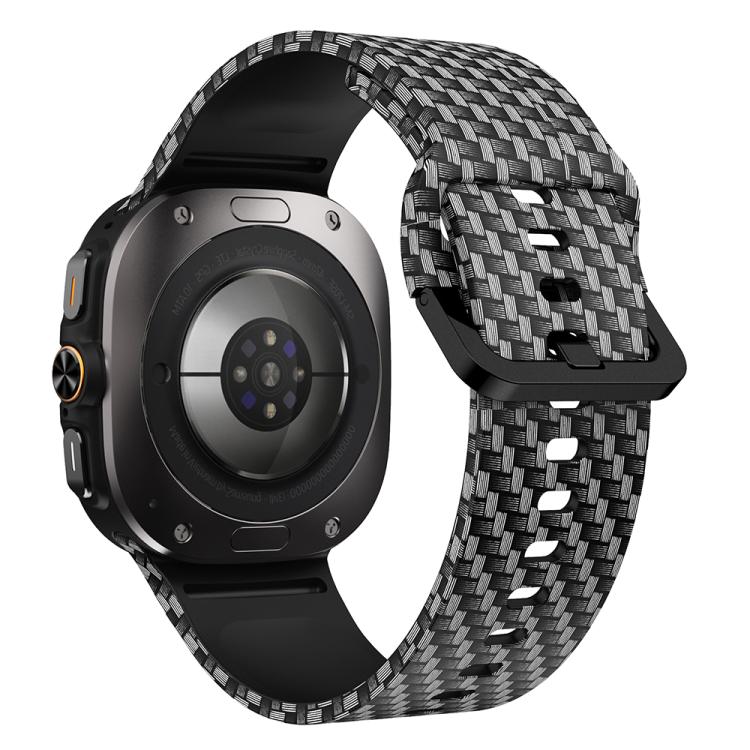 For Samsung Galaxy Watch Ultra 47mm / Ultra 2025 Printed Silicone Watch Band(Carbon Fiber Pattern) - free shipping - PMC TechLife - Order now!