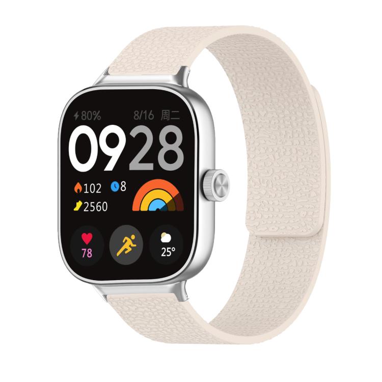 For Xiaomi Smart Band 9 Pro / Redmi Watch 5 Lychee Texture Soft Magnetic Silicone Watch Band(Starlight) - free shipping - PMC TechLife - Order now!