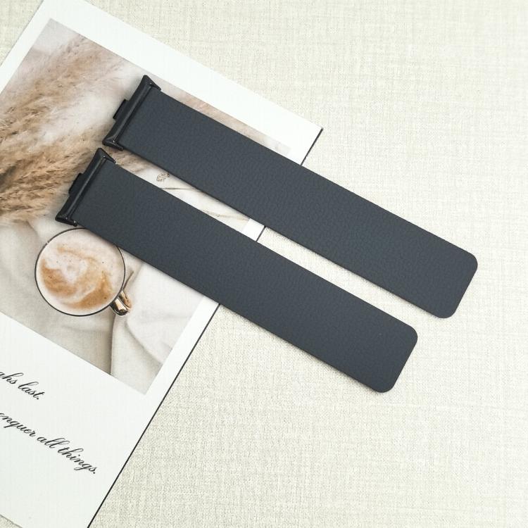 For Xiaomi Smart Band 9 Pro / Redmi Watch 5 Lychee Texture Soft Magnetic Silicone Watch Band(Gray) - free shipping - PMC TechLife - Order now!