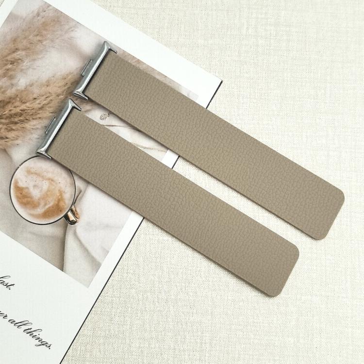 For Xiaomi Smart Band 9 Pro / Redmi Watch 5 Lychee Texture Soft Magnetic Silicone Watch Band(Stone Color) - free shipping - PMC TechLife - Order now!