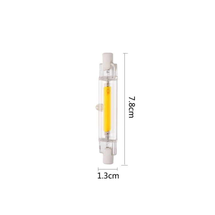 R7S 5W COB LED Lamp Bulb Glass Tube for Replace Halogen Light Spot Light,Lamp Length: 78mm, AC:220v(Cool White) - LED Blubs & Tubes by PMc TechLife | Online Shopping South Africa | PMc TechLife | Buy Now Pay Later Mobicred