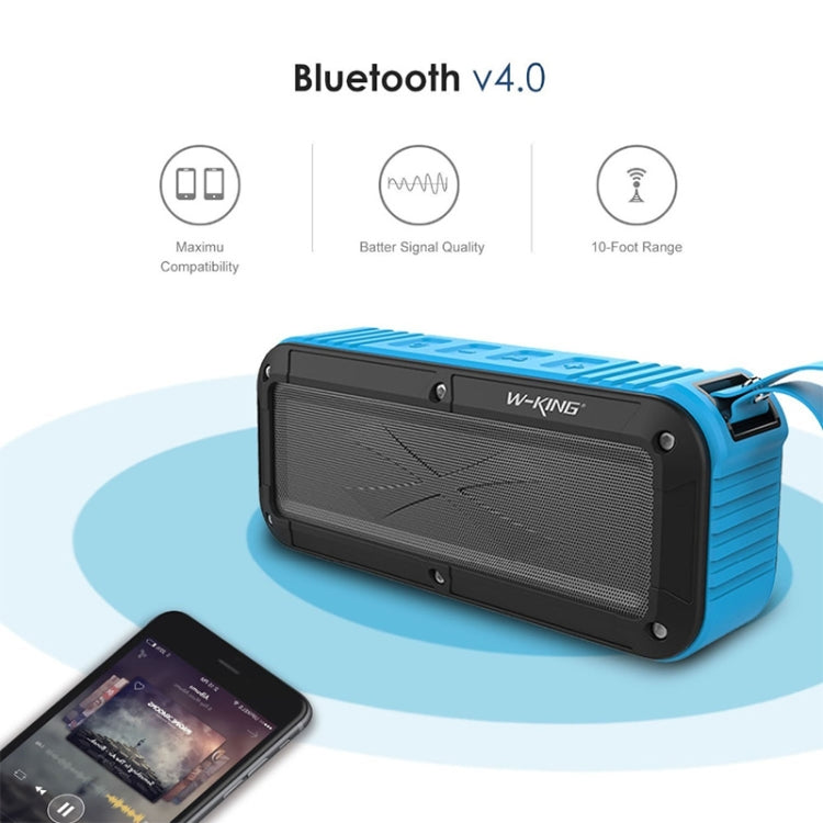 W-KING S20 Loudspeakers IPX6 Waterproof Bluetooth Speaker Portable NFC Bluetooth Speaker for Outdoors / Shower / Bicycle FM Radio (Black) - free shipping - PMC Jewellery - Order now!