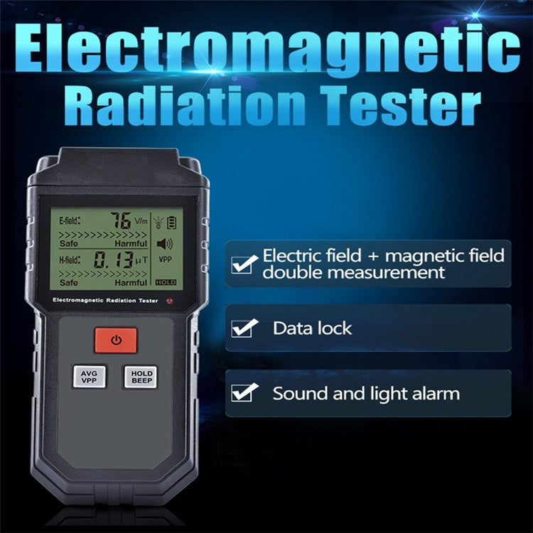 RZ825 Electromagnetic Radiation Tester Portable Digital Liquid Crystal Electromagnetic Field EMF Meter Measuring Instrument For Computer Mobile Phone - Radiation Detector by PMC Jewellery | Online Shopping South Africa | PMC Jewellery | Buy Now Pay Later Mobicred