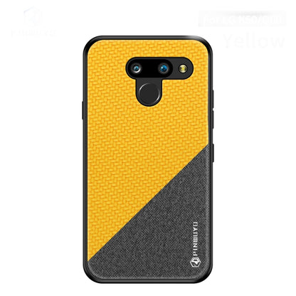 PINWUYO Hong Series Anti-fall TPU+ Chemical Fiber Cloth Protective Cover for LG K50 / Q60(Yellow) - LG by PINWUYO | Online Shopping South Africa | PMC Jewellery | Buy Now Pay Later Mobicred