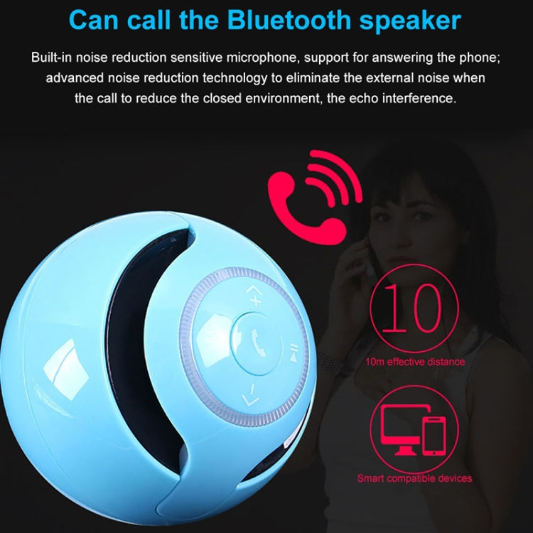 A18 Ball Bluetooth Speaker with LED Light Portable Wireless Mini Speaker Mobile Music MP3 Subwoofer Support TF (Pink) - free shipping - PMC Jewellery - Order now!