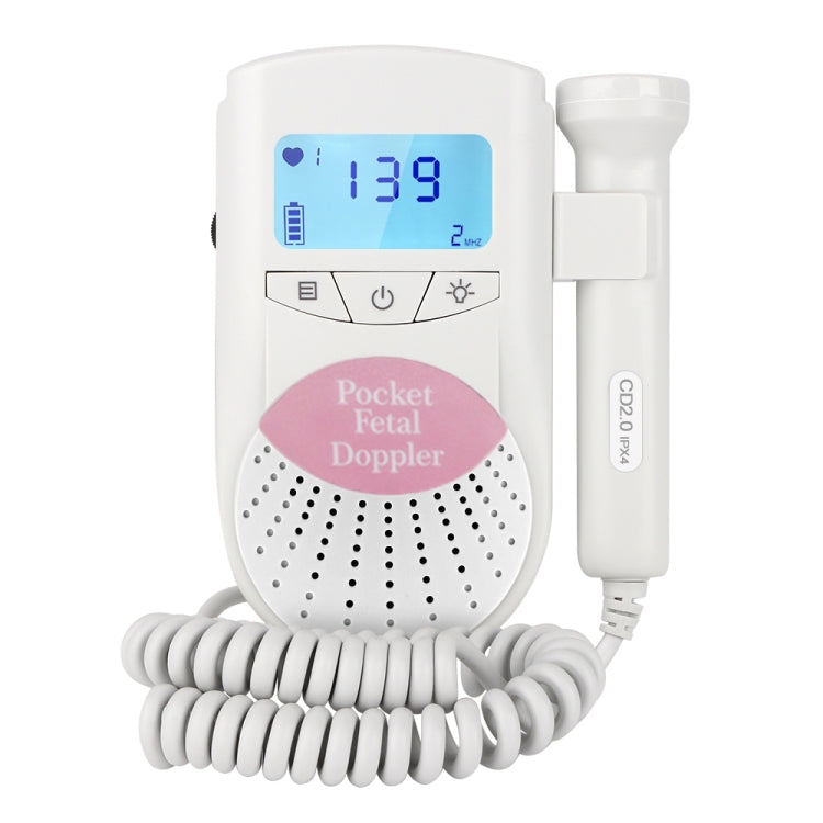 FD-100 Digital Fetal Doppler Ultrasound Sound Baby Heartbeat Detector Monitor LED Digital Prenatal Pocket Fetal Doppler Stethoscope (Pink) - free shipping - PMC TechLife - Order now!