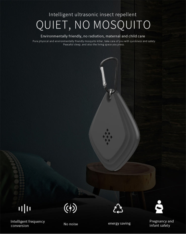 Outdoor Mosquito Repellent Portable Ultrasonic Insect Repellent Insecticide USB Charging Intelligent Frequency Conversion(White) - Repellents by PMC Jewellery | Online Shopping South Africa | PMC Jewellery | Buy Now Pay Later Mobicred