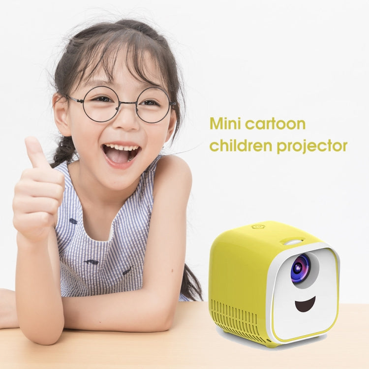 L1 Children Projector Mini LED Portable Home Speaker Projector, EU Plug(Yellow) - LED Projector by PMC Jewellery | Online Shopping South Africa | PMC Jewellery | Buy Now Pay Later Mobicred