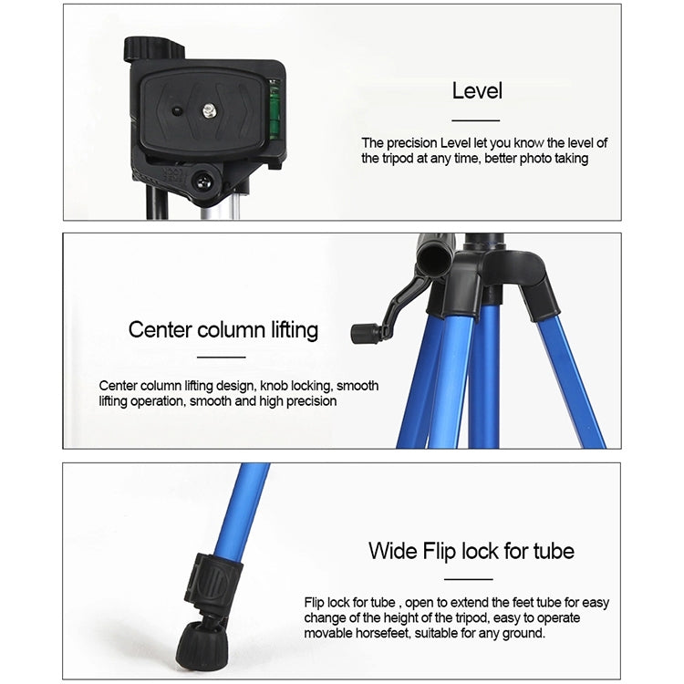 Portable Phone Live Selfie 3366 Tripod Stand DV SLR Camera Self-timer Full Light Bracket(Yellow) - Tripods by PMC TechLife | Online Shopping South Africa | PMC TechLife | Buy Now Pay Later Mobicred