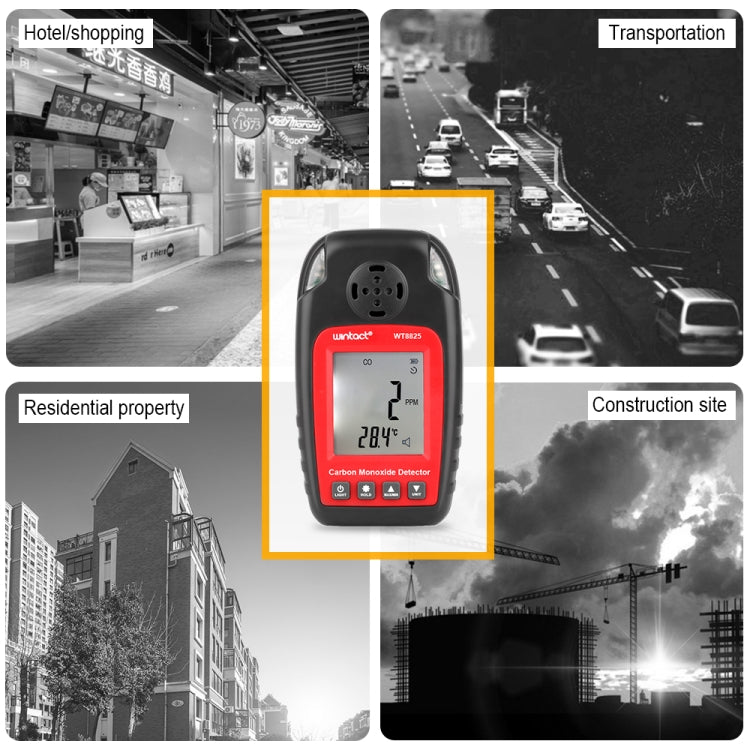 WINTACT WT8825 Carbon Monoxide Detector Independent CO Gas Sensor Warning-up High Sensitive Poisoning Alarm Detector - Gas Monitor by Wintact | Online Shopping South Africa | PMC Jewellery | Buy Now Pay Later Mobicred