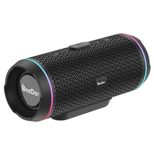 Oneder V10 Bluetooth 5.0 Color Dual LED lights, TWS Connection Function, 10W Stereo CD Quality，Support TF Card & USB Drive & AUX & FM(Black) - Desktop Speaker by OneDer | Online Shopping South Africa | PMC Jewellery | Buy Now Pay Later Mobicred