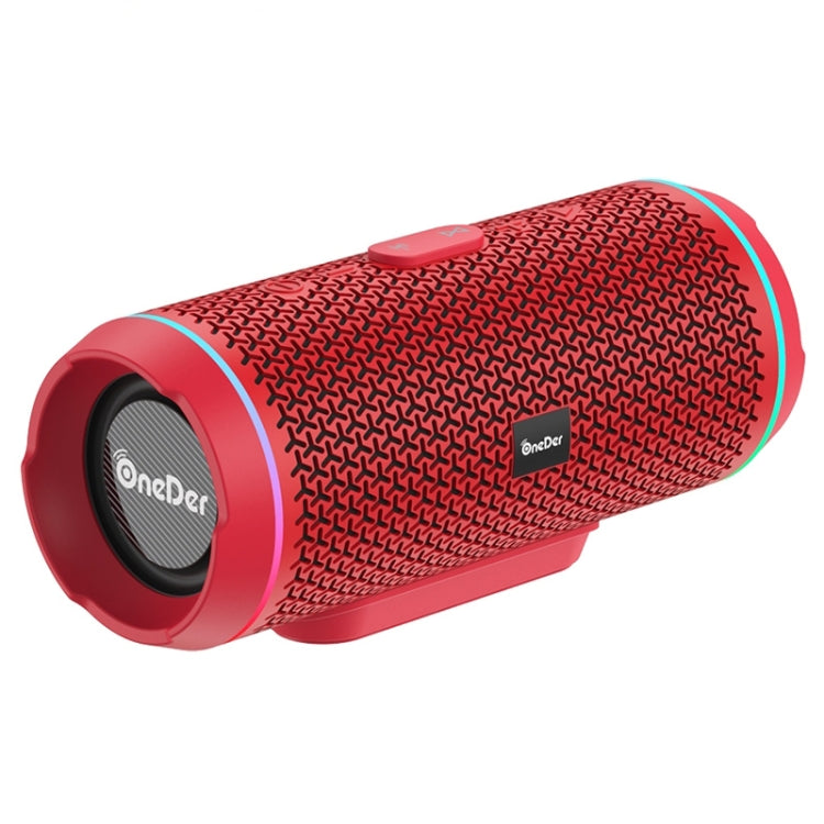 Oneder V10 Bluetooth 5.0 Color Dual LED lights, TWS Connection Function, 10W Stereo CD Quality，Support TF Card & USB Drive & AUX & FM(Red) - Desktop Speaker by OneDer | Online Shopping South Africa | PMC Jewellery | Buy Now Pay Later Mobicred