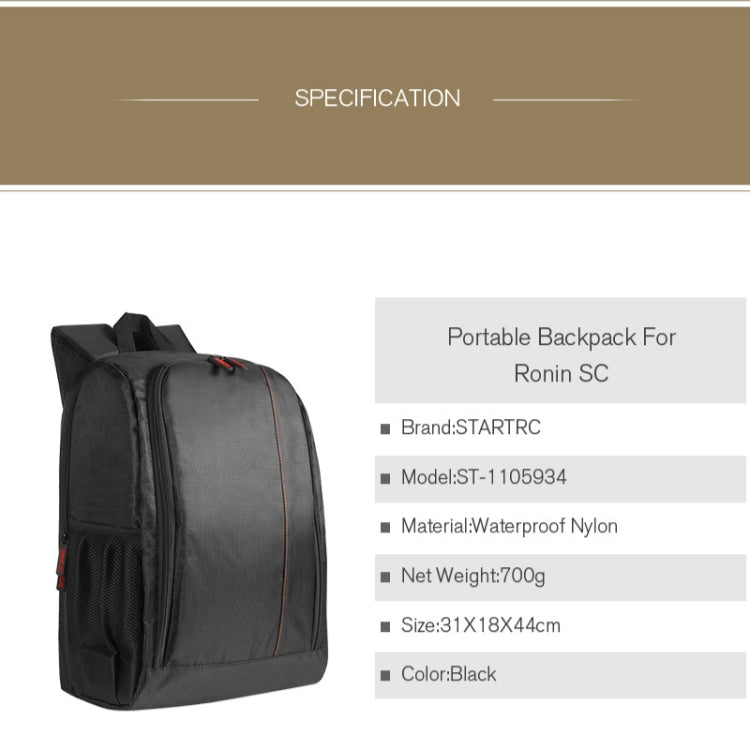 STARTRC Outdoor Travel Portable Waterproof Nylon Backpack for DJI Ronin-SC / Mavic 2 Drone -  by STARTRC | Online Shopping South Africa | PMC Jewellery | Buy Now Pay Later Mobicred