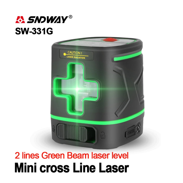 SNDWAY SW-331G Laser Level 2 Lines 360 Degree Rechargeable Battery Green Beam Self Leveling Level Laser 3D Rotary Vertical Horizontal - free shipping - PMC Jewellery - Order now!