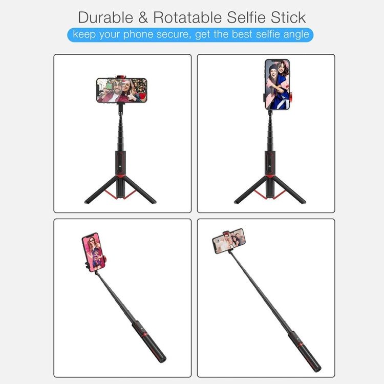M18 Portable Selfie Stick Remote Control Mobile Phone Holder(Red) - Selfie Sticks by PMC Jewellery | Online Shopping South Africa | PMC Jewellery | Buy Now Pay Later Mobicred