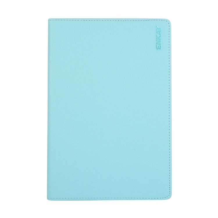 ENKAY 360 Degree Rotation Lichi Texture Leather Case with Holder for Samsung Galaxy Tab S6 10.5 T860 / T865(Light Blue) - free shipping - PMc TechLife - Order now!
