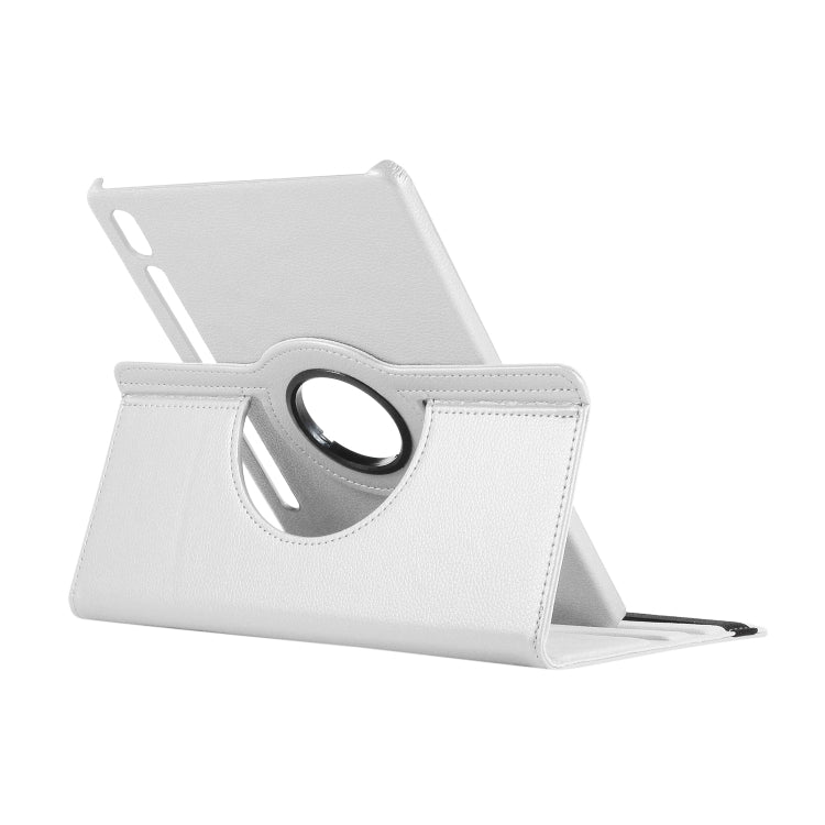 ENKAY 360 Degree Rotation Lichi Texture Leather Case with Holder for Samsung Galaxy Tab S6 10.5 T860 / T865(White) - free shipping - PMc TechLife - Order now!