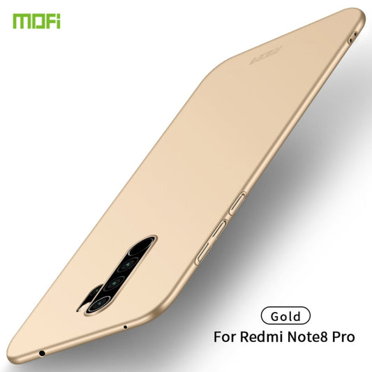 For Xiaomi RedMi Note8 Pro MOFI Frosted PC Ultra-thin Hard Case(Gold) - Xiaomi Cases by MOFI | Online Shopping South Africa | PMC Jewellery