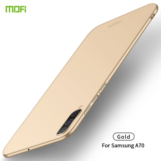 For Galaxy A70 MOFI Frosted PC Ultra-thin Hard Case(Gold) - Galaxy Phone Cases by MOFI | Online Shopping South Africa | PMC Jewellery