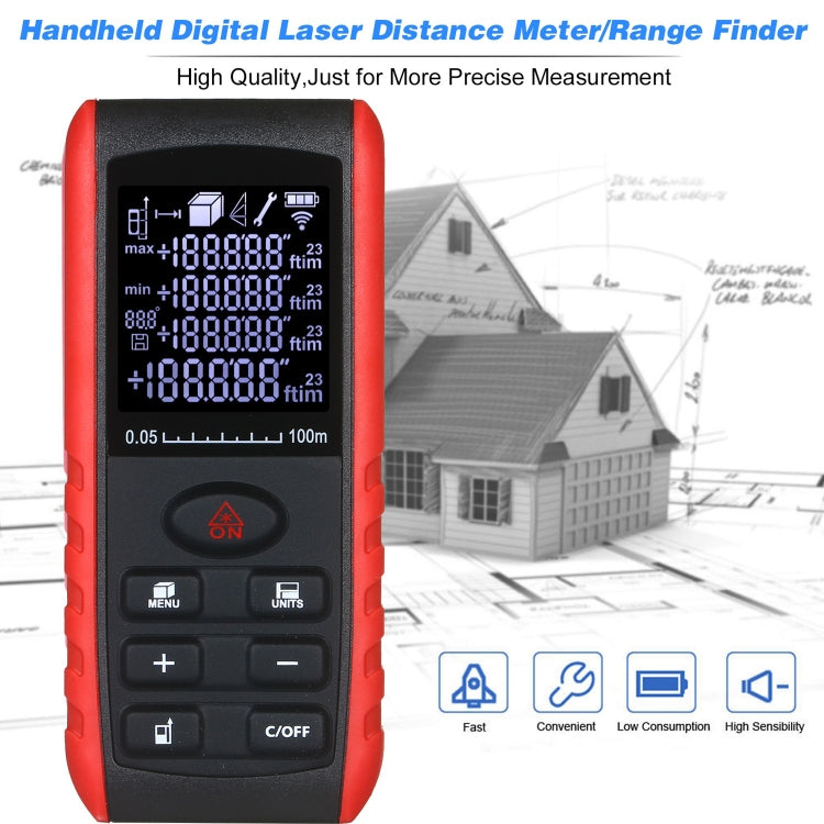 E100 Laser Rangefinder Laser Distance Meter Measuring Device Digital Handheld Tools Module Range 100m Range Finder - Laser Rangefinder by PMC Jewellery | Online Shopping South Africa | PMC Jewellery | Buy Now Pay Later Mobicred