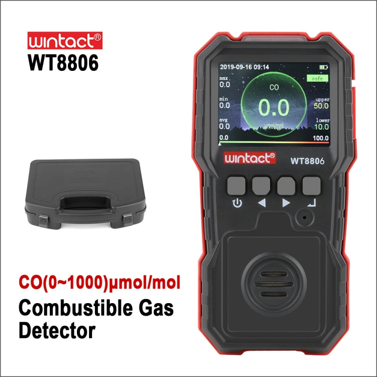 WINTACT WT8806 Carbon Monoxide Monitor Professional Rechargeable Gas Sensor High Sensitive Poisoning Sound-light Vibration Alarm CO Detector - free shipping - PMC Jewellery - Order now!
