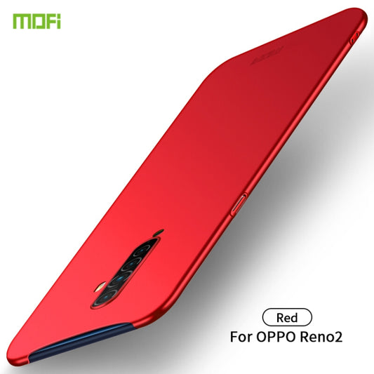 For OPPO Reno2 MOFI Frosted PC Ultra-thin Hard Case(Red) - OPPO Cases by MOFI | Online Shopping South Africa | PMC Jewellery