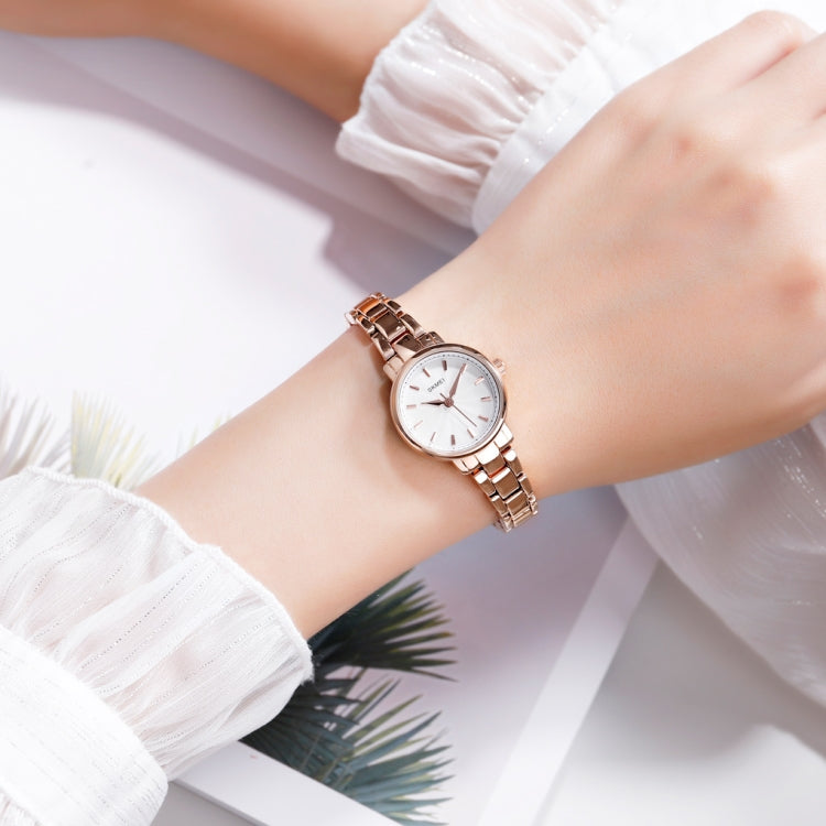 Skmei 1410 Lady Quartz Watch European and American Fashion Watch Business Leisure Steel Belt Lady Watch(Silver) - free shipping - PMC TechLife - Order now!