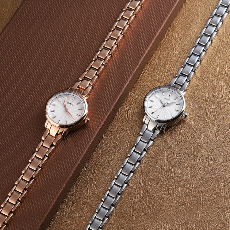 Skmei 1410 Lady Quartz Watch European and American Fashion Watch Business Leisure Steel Belt Lady Watch(Silver) - free shipping - PMC TechLife - Order now!