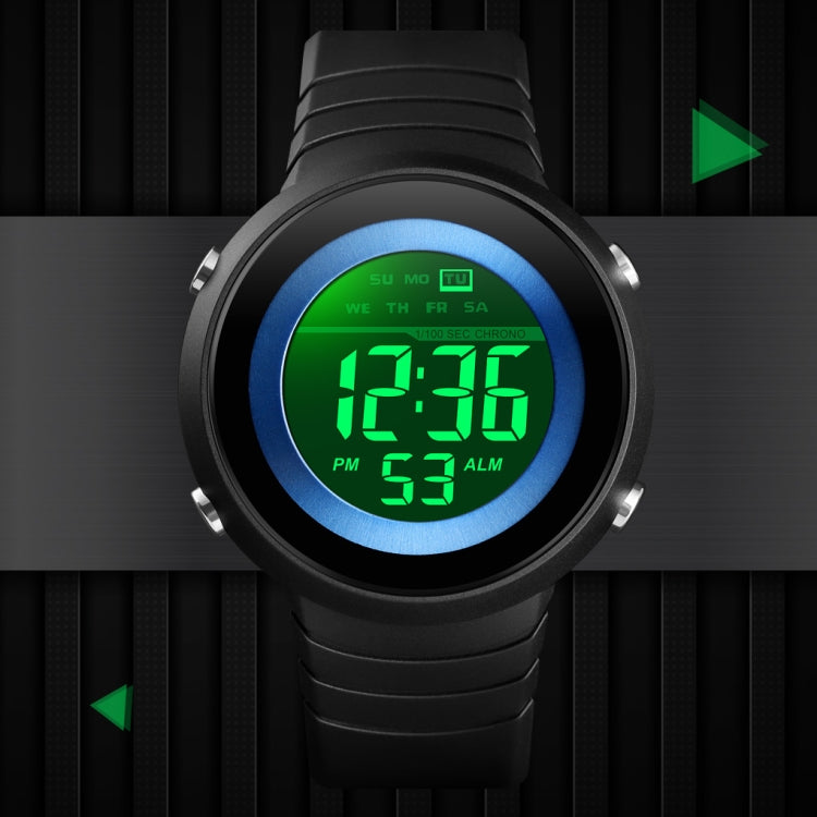 SKMEI 1497 Fashion Simple Backlight Single Display Electronic Watch Timing Alarm Watch(Black  White) - free shipping - PMC TechLife - Order now!