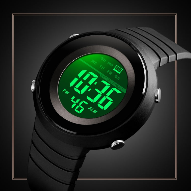 SKMEI 1497 Fashion Simple Backlight Single Display Electronic Watch Timing Alarm Watch(Black ) - free shipping - PMC TechLife - Order now!