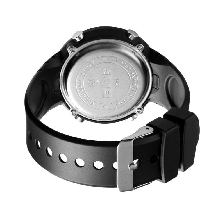 SKMEI 1497 Fashion Simple Backlight Single Display Electronic Watch Timing Alarm Watch(Black ) - free shipping - PMC TechLife - Order now!