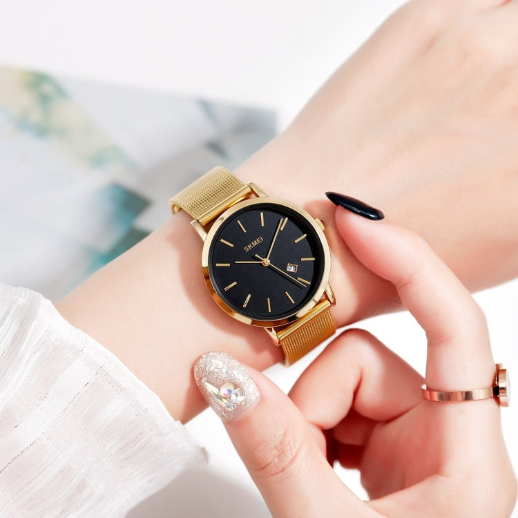 SKMEI 1530 Fashion Europe And America Simple Business Women Wristwatch Elegant Thin Female Student Quartz Watch(Gold) - free shipping - PMC TechLife - Order now!