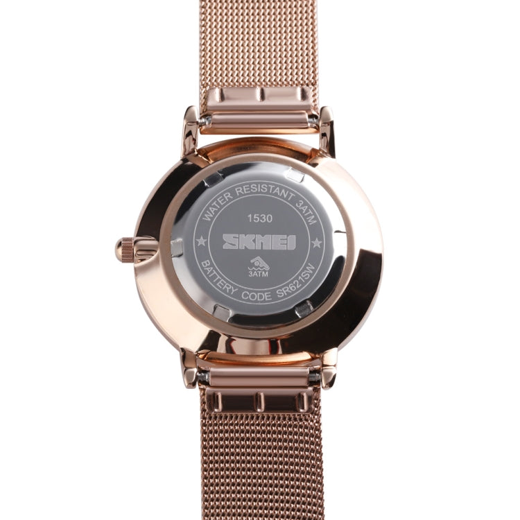 SKMEI 1530 Fashion Europe And America Simple Business Women Wristwatch Elegant Thin Female Student Quartz Watch(Gold) - free shipping - PMC TechLife - Order now!