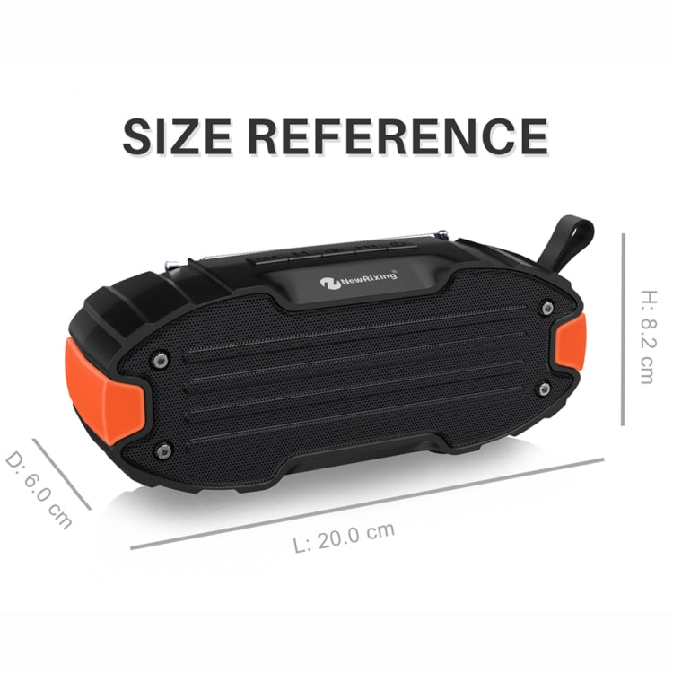 New Rixing NR907 Portable Stereo Surround Soundbar Bluetooth Speaker with Microphone, Support TF Card FM(Orange) - free shipping - PMC Jewellery - Order now!