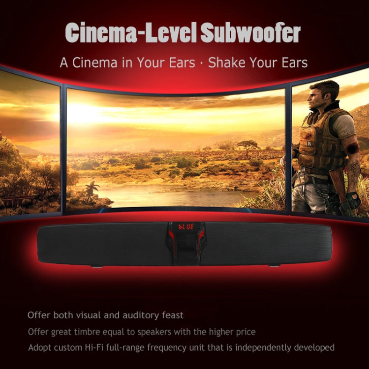 New Rixing NR7017 TWS Portable 10W Stereo Surround Soundbar Bluetooth Speaker with Microphone(Black) - free shipping - PMC Jewellery - Order now!