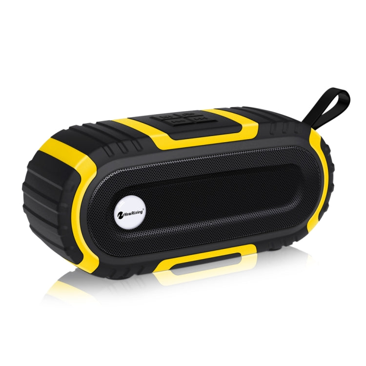 New Rixing NR5016 Wireless Portable Bluetooth Speaker Stereo Sound 10W System Music Subwoofer Column, Support TF Card, FM(Yellow) - free shipping - PMC Jewellery - Order now!