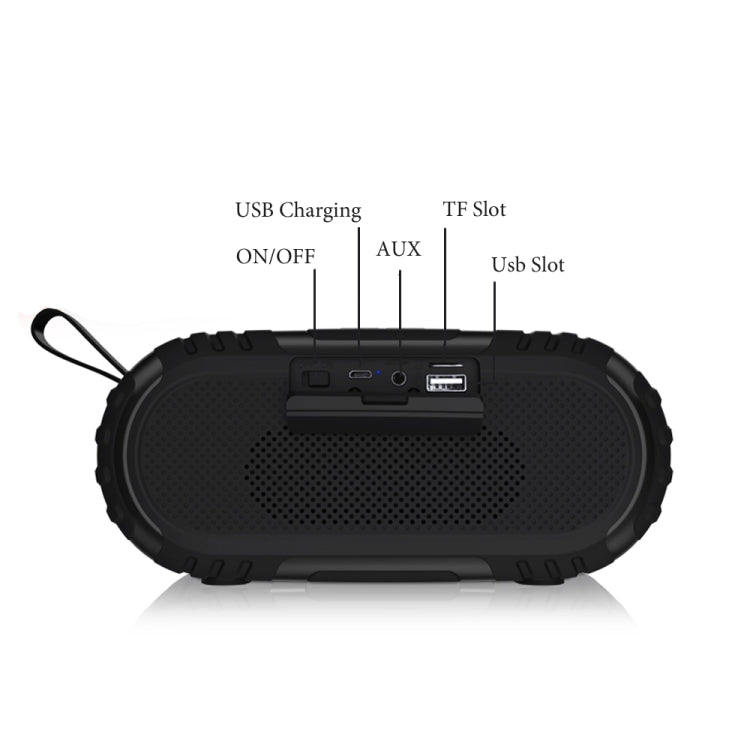New Rixing NR5016 Wireless Portable Bluetooth Speaker Stereo Sound 10W System Music Subwoofer Column, Support TF Card, FM(Yellow) - free shipping - PMC Jewellery - Order now!