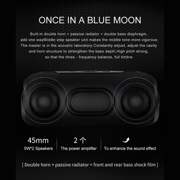 New Rixing NR5016 Wireless Portable Bluetooth Speaker Stereo Sound 10W System Music Subwoofer Column, Support TF Card, FM(Yellow) - free shipping - PMC Jewellery - Order now!